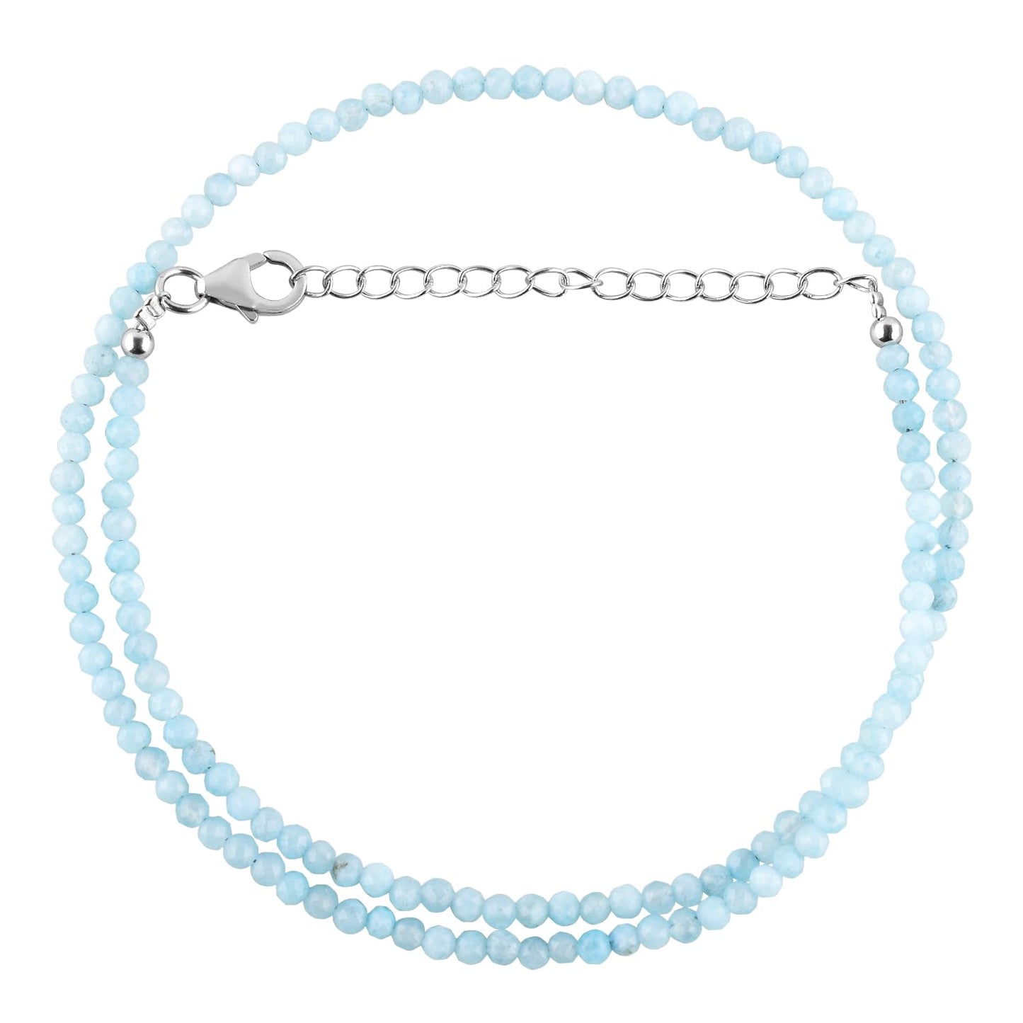 OdrillionGems Larimar Beaded Choker Necklace for Women Jewelry