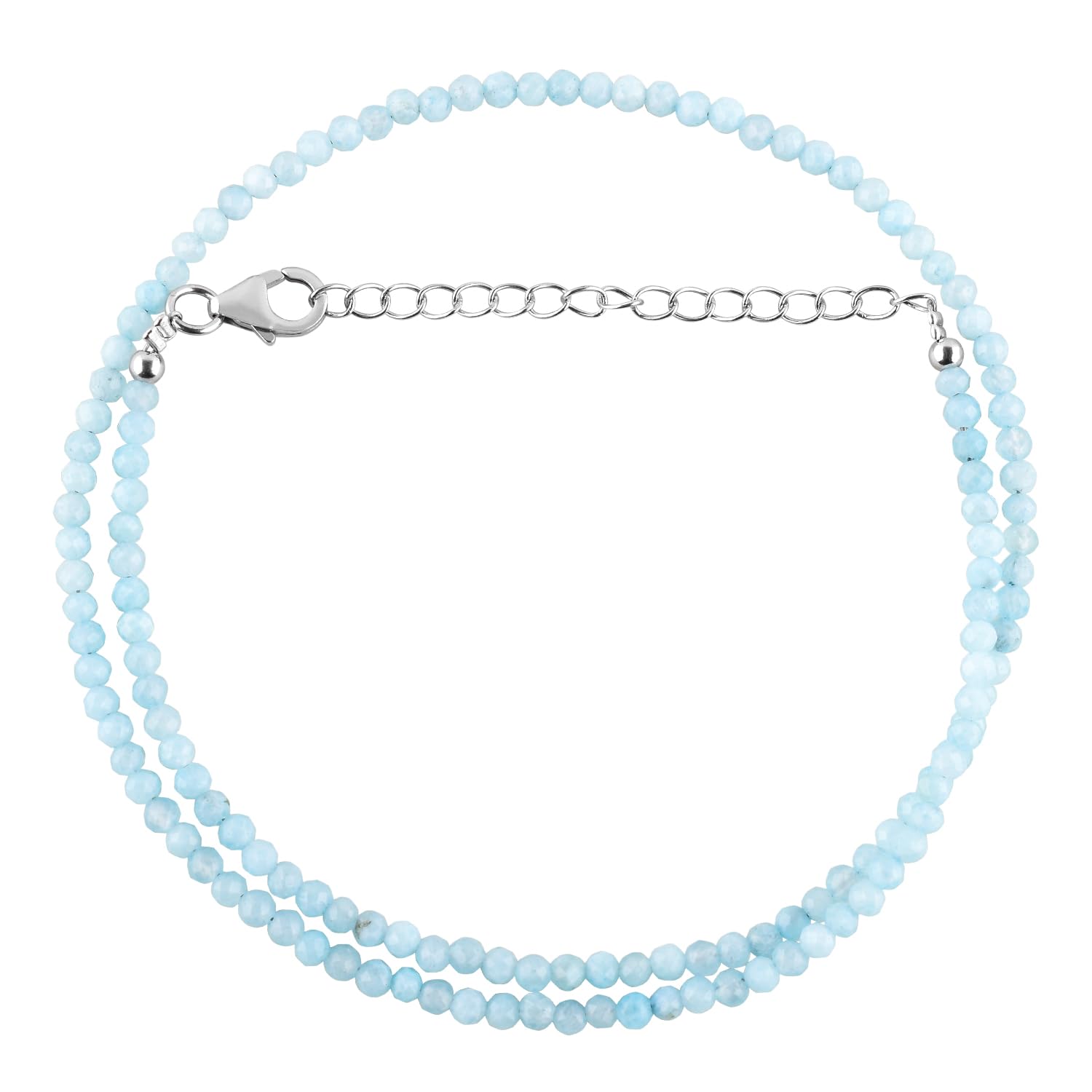 OdrillionGems Larimar Beaded Choker Necklace for Women Jewelry