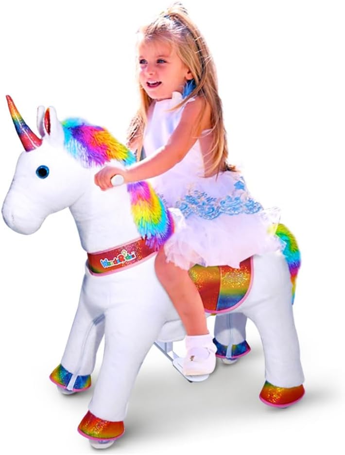 WondeRides Ride on Unicorn Horse Cycle Toy for Kids Age 4-9
