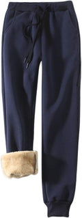 Women's Warm Sherpa Lined Athletic Sweatpants Jogger - Fleece