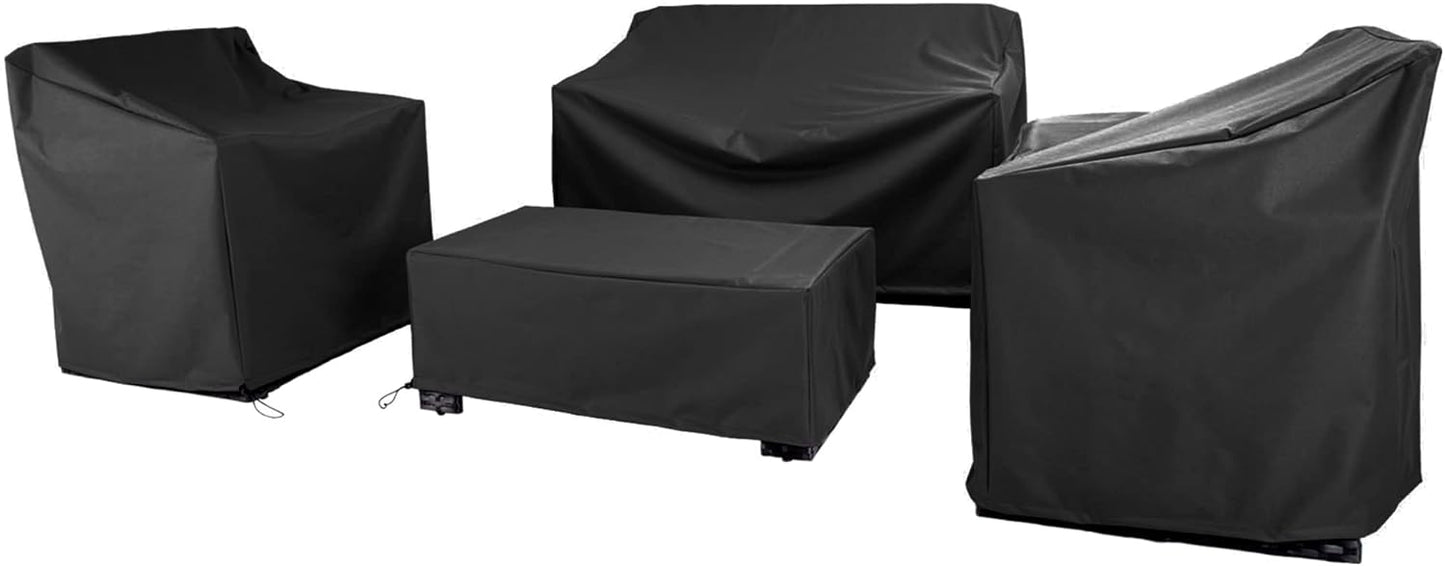 Patio Furniture Covers for 4 Piece Outdoor Conversation Set