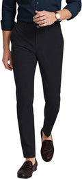 Mens Dress Pants Slim Fit Stretch Plaid Pant - Slim Skinny Leg