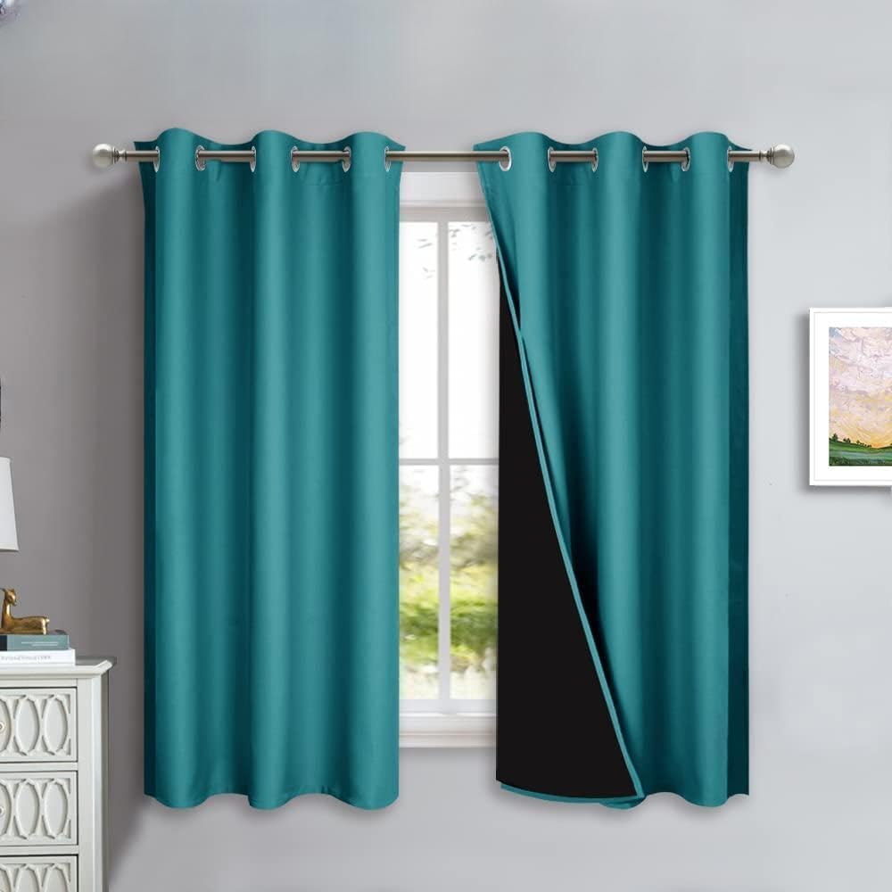 NICETOWN 100% Blackout Short Curtains for Total Darkness