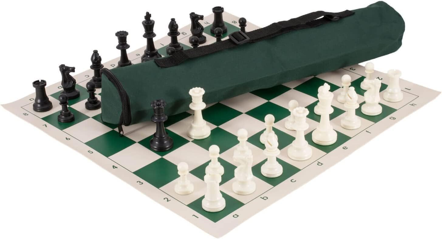 U.S. Chess Quiver Chess Set Combination - Triple Weighted Pieces