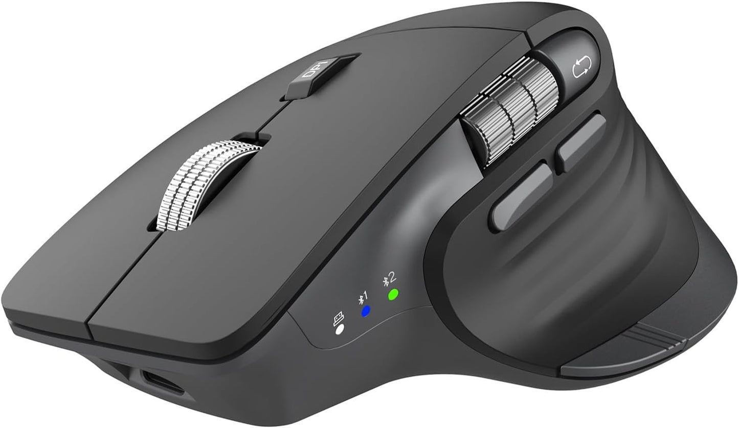 Ergonomic Wireless Bluetooth Mouse with Adjustable DPI for Devices