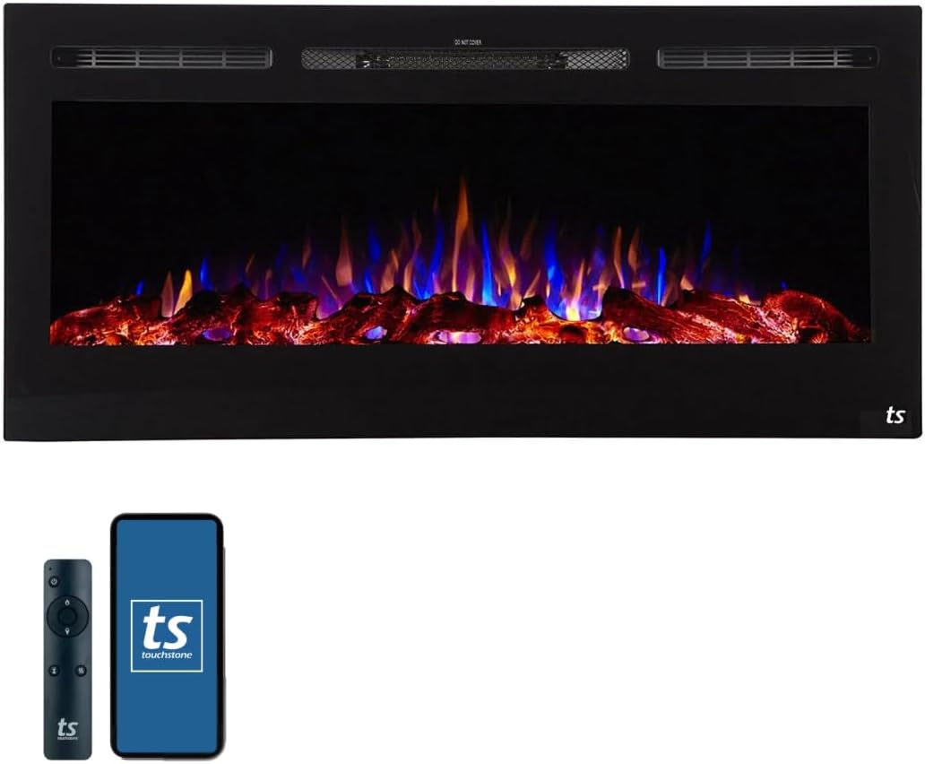 Touchstone Sideline 45 in Wall Electric Fireplace with Smart Features