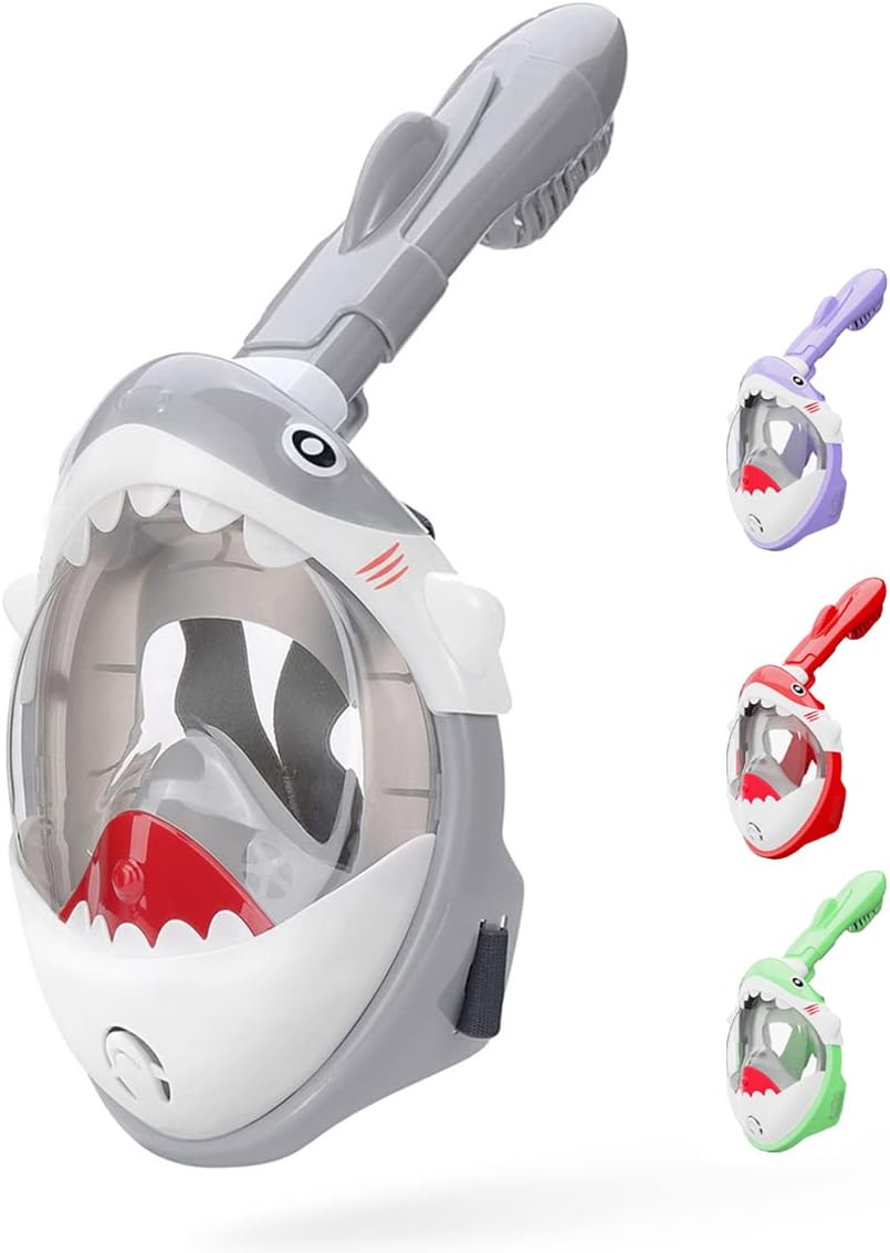 THENICE Kids Full Face Snorkel Mask - 180 HD View
