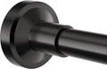 Adjustable Non-Slip Shower Rod, No Drilling, Stainless Steel, Black