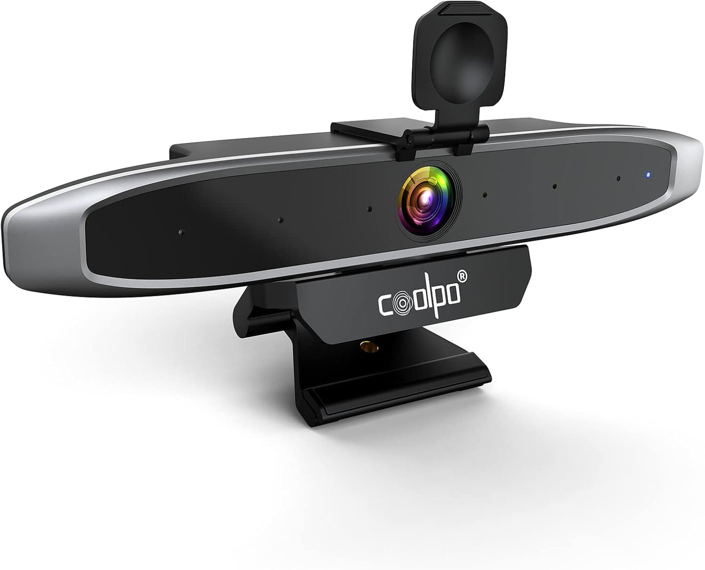 4K Webcam: Smart Gesture Focus, AI Auto-framing, Noise Reduction, 6 Mics, All-in-One