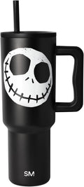 40 oz Trek Tumbler with Handle and Straw Lid - Skellington Head