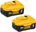 Replace for DEWALT 20V MAX XR 8.0-Ah Battery 2-Pack - Extended Runtime