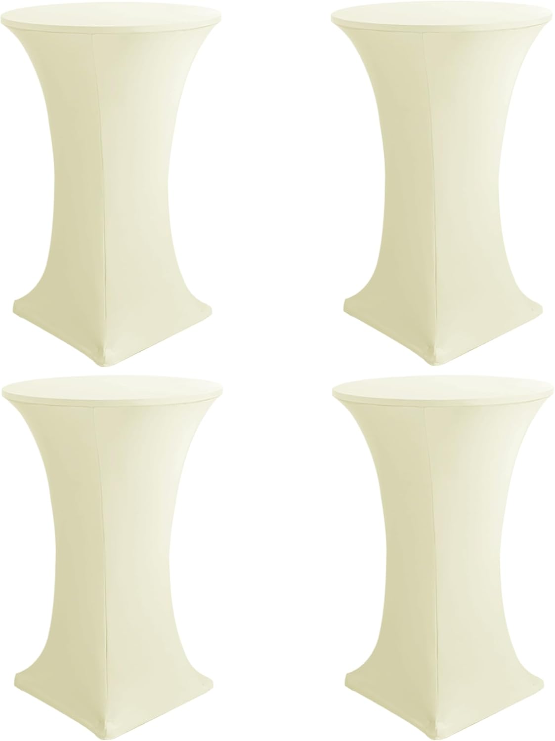 HolidayIdeas Cocktail Table Covers - Fitted Spandex 4 Pack