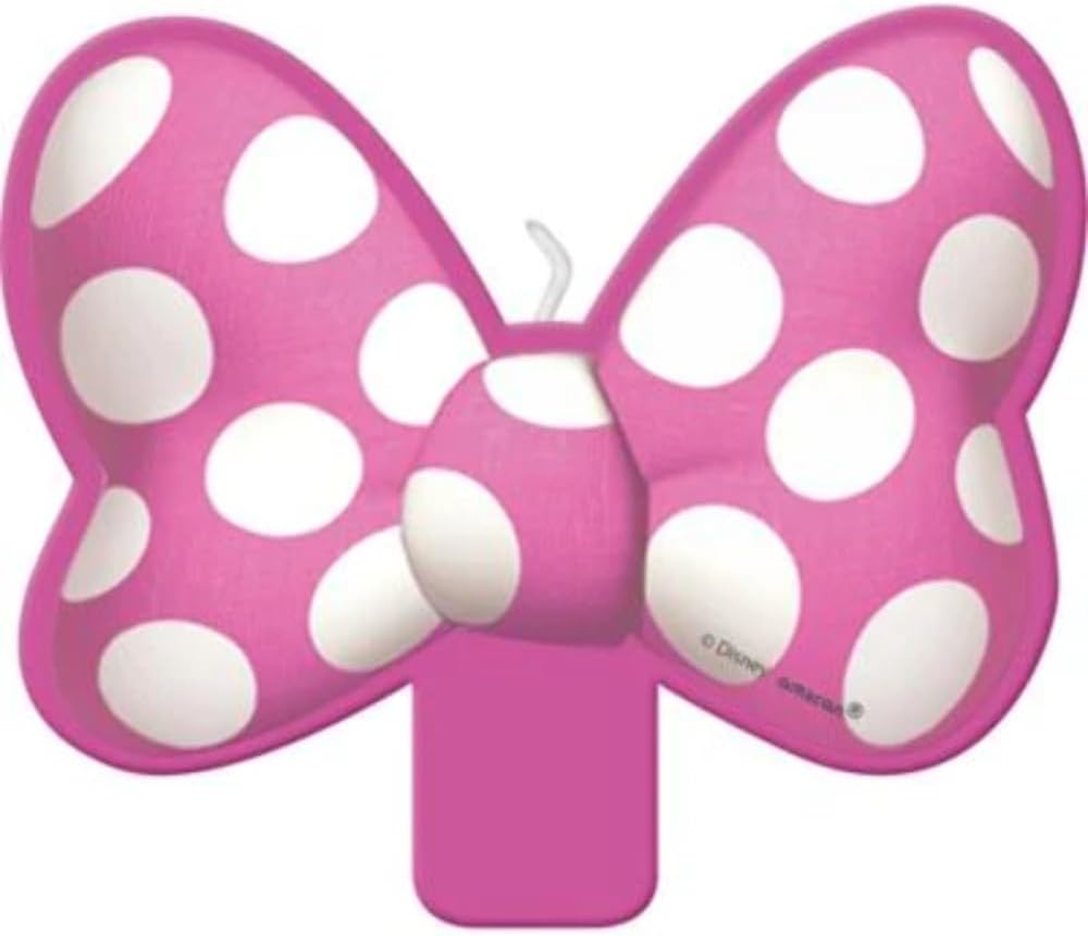 Minnie Mouse Forever Pink Birthday Candle - Cake Topper for Kids' Celebrations