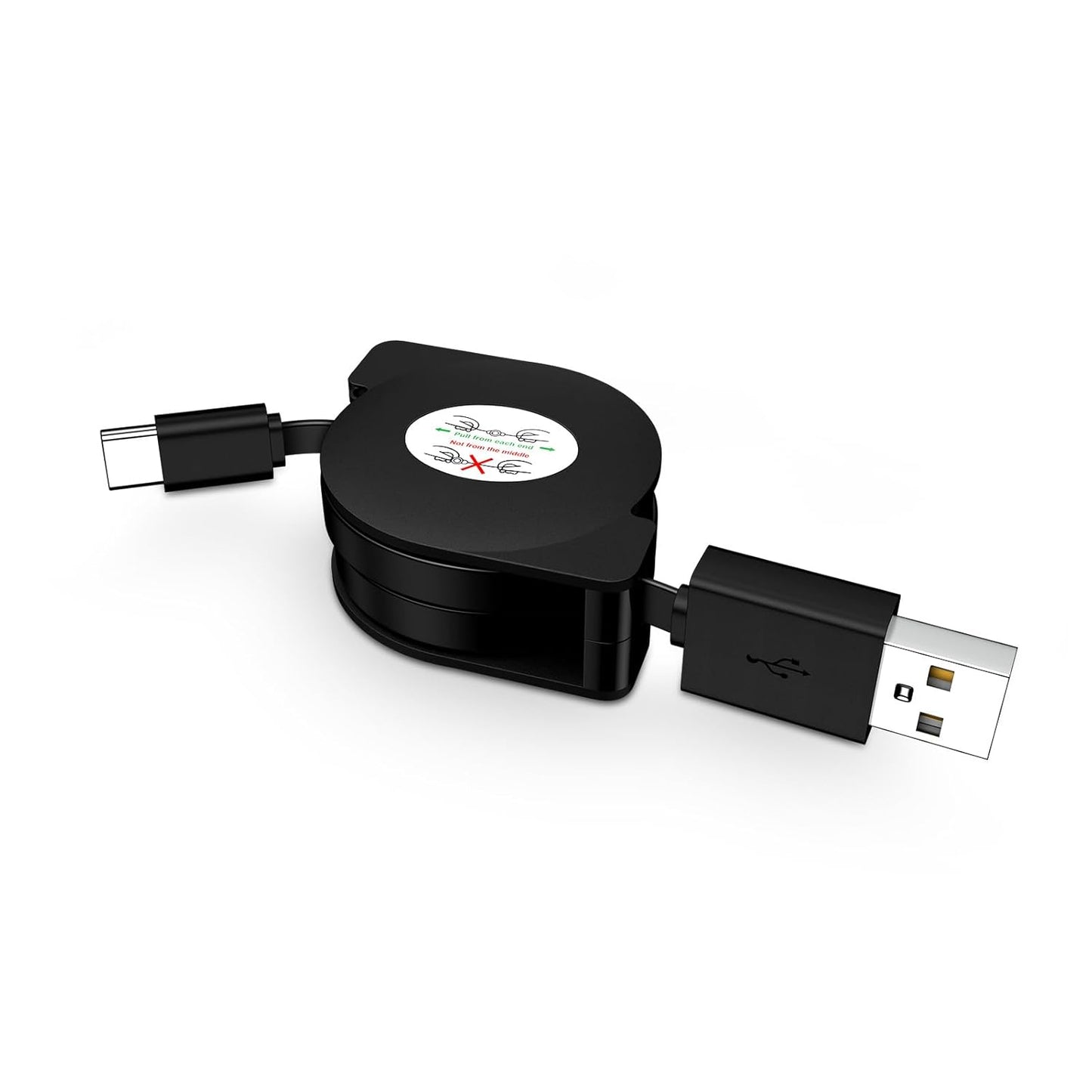 Fast Charging Retractable USB C Car Cable: Moto, Samsung, Pixel