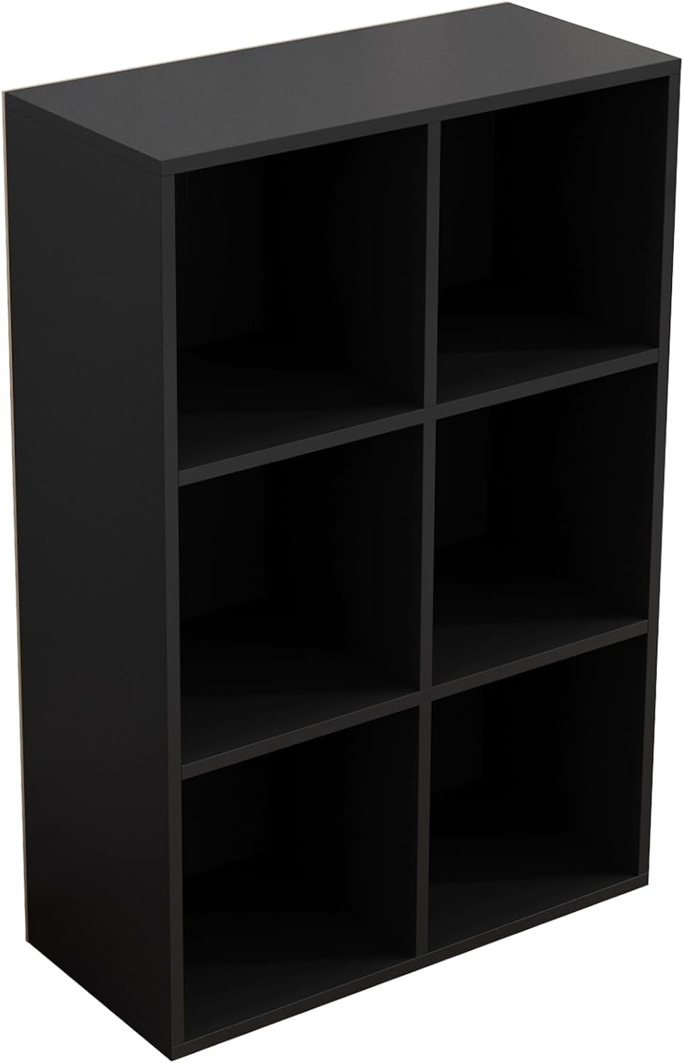 6-Cube Storage Shelf Bookcase - Stylish Wooden Open Bookshelf