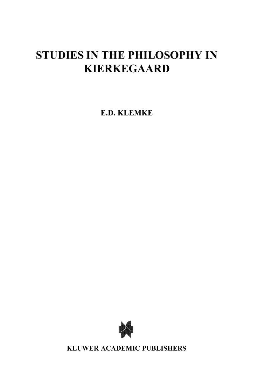 Studies in the Philosophy of Kierkegaard: A Deep Dive Analysis