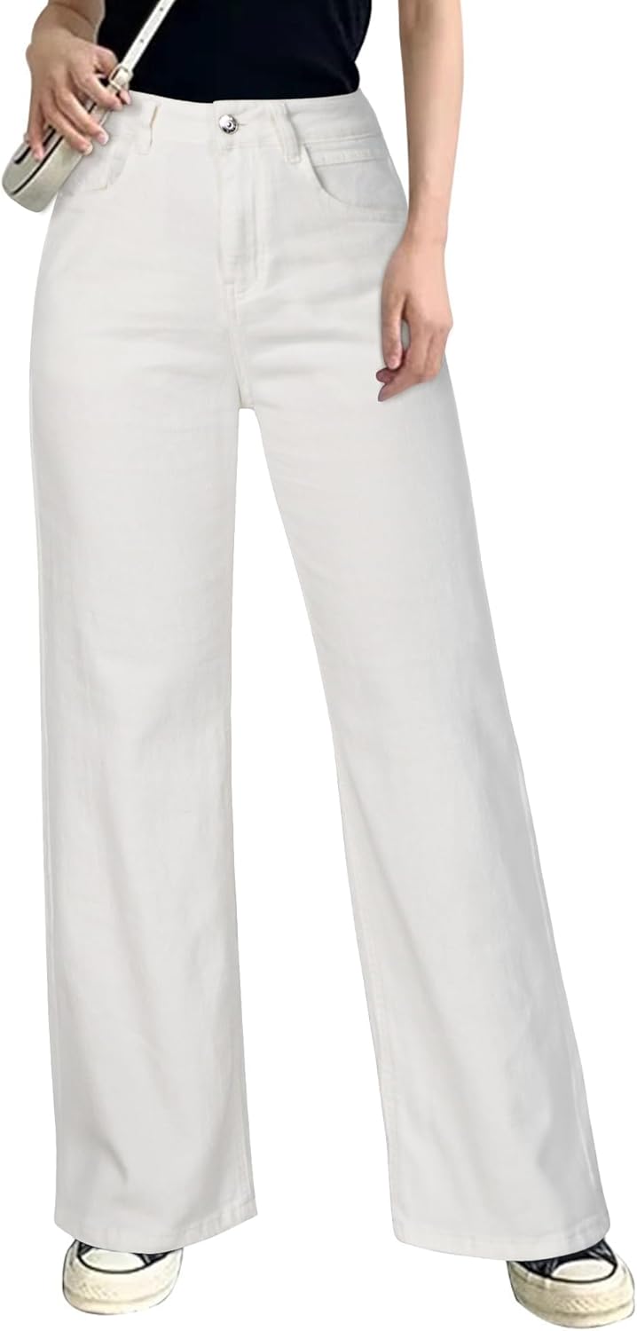 Baggy Wide Leg Jeans for Women High Waisted Trendy Flare