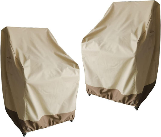Outdoor High Back Chair Cover - Heavy Duty Waterproof Protection