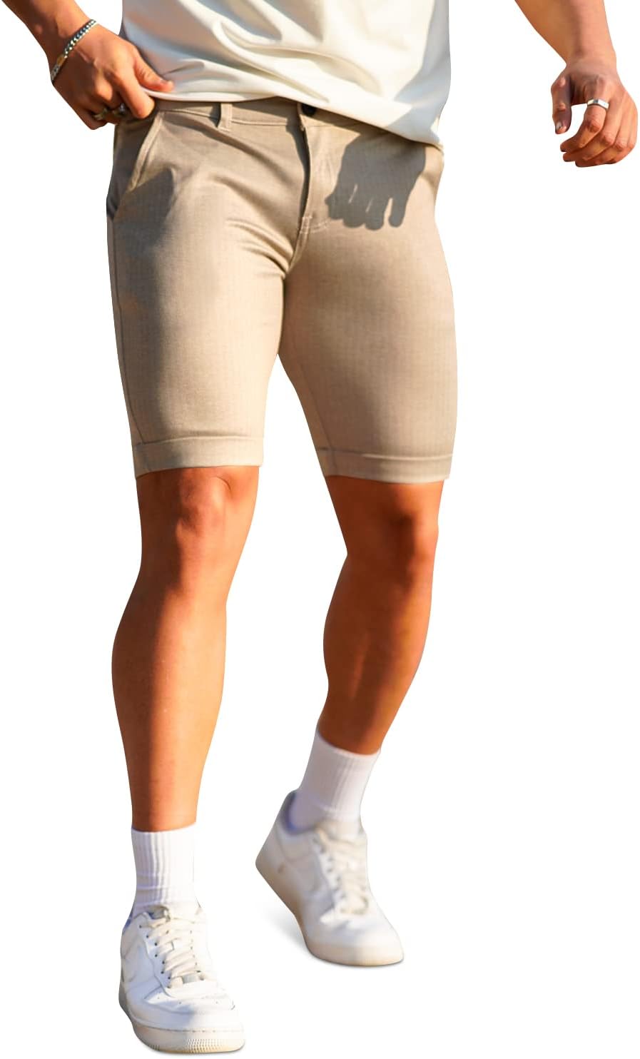 GINGTTO Mens Slim Fit Shorts for Comfort and Style