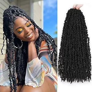 ZRQ Butterfly Locs Crochet Hair 20 Inch Distressed Faux Locs