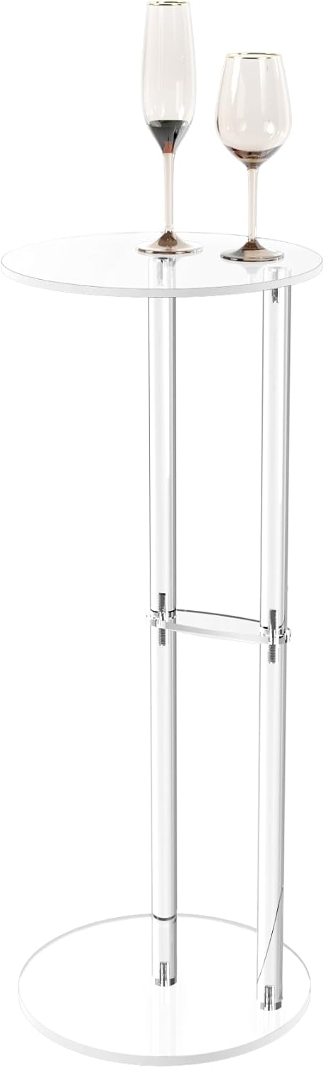 Minimalist Acrylic Drink Table - Goblet Holder & Stylish Design