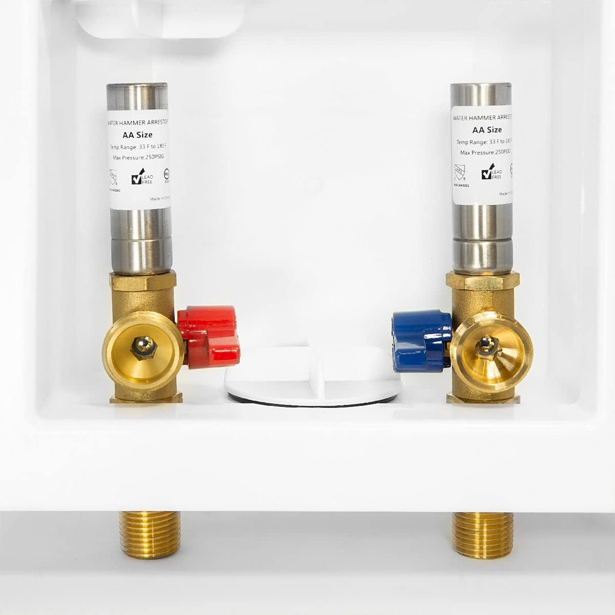 EFIELD Washing Machine Outlet Box with Center Drain and Arrestor