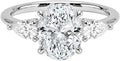 Moissanite Engagement Ring 2 Ct Solitaire 3 Stone - Ethical Sparkle