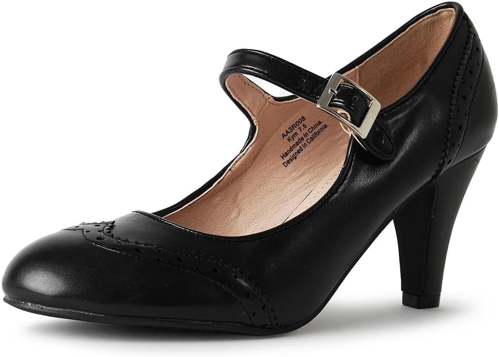 J. Adams Mary Jane Oxford Pumps - Cute Low Kitten Heels