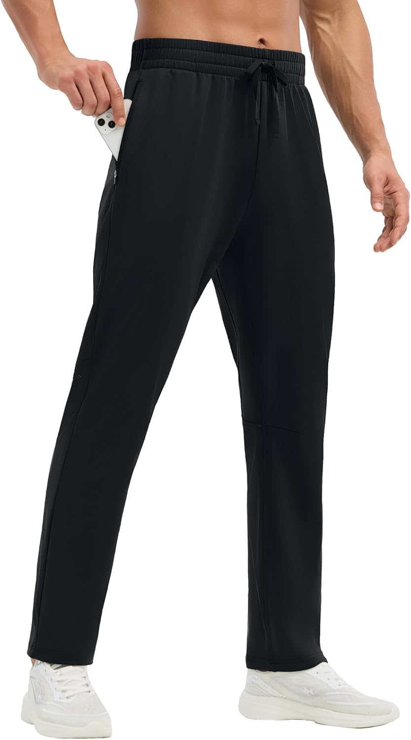 Fleece Lined Running Pants for Men - Thermal Track Pants
