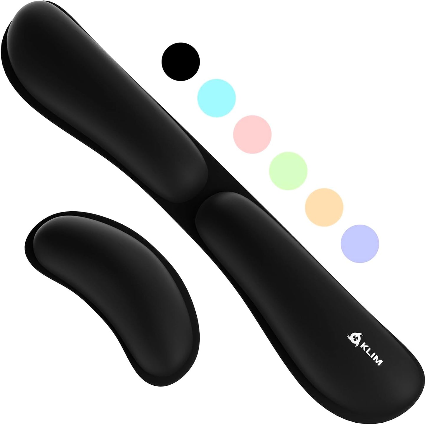 KLIM Ergonomic Memory Foam Wrist Rest Set - Pain Relief