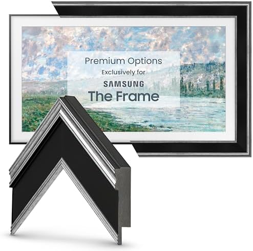 Antique Silver & Black Smart Frame for Samsung The Frame TV