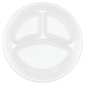Dart 9CPWCR 9 in White Foam 3 Comp Plate - Practical Disposable Choice