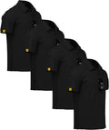 Mens Polo Shirt 4 Pack - Athletic Golf & Tennis Short Sleeve