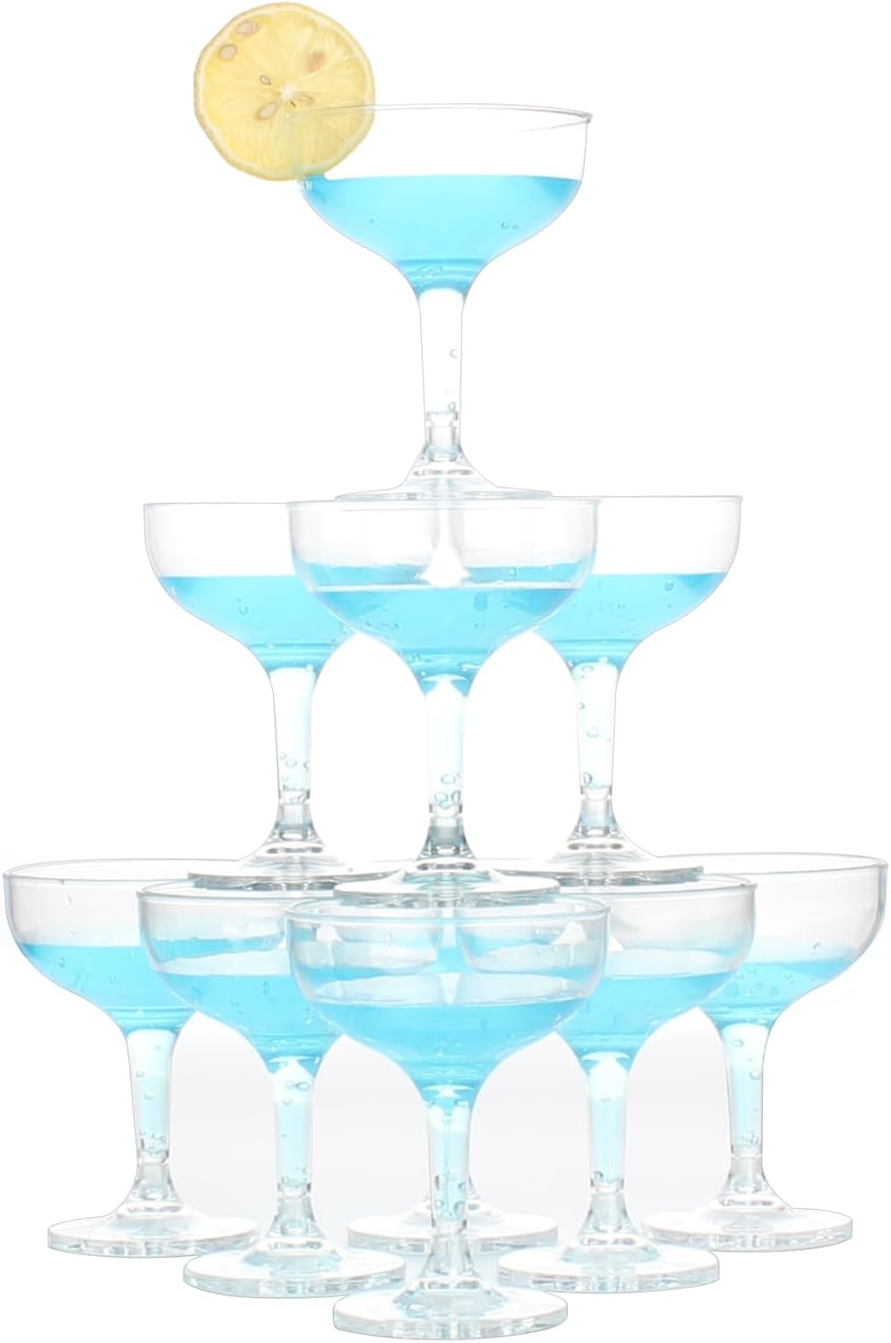 Belinlen 18-Pack Acrylic Martini Glasses - Perfect for Party Towers!