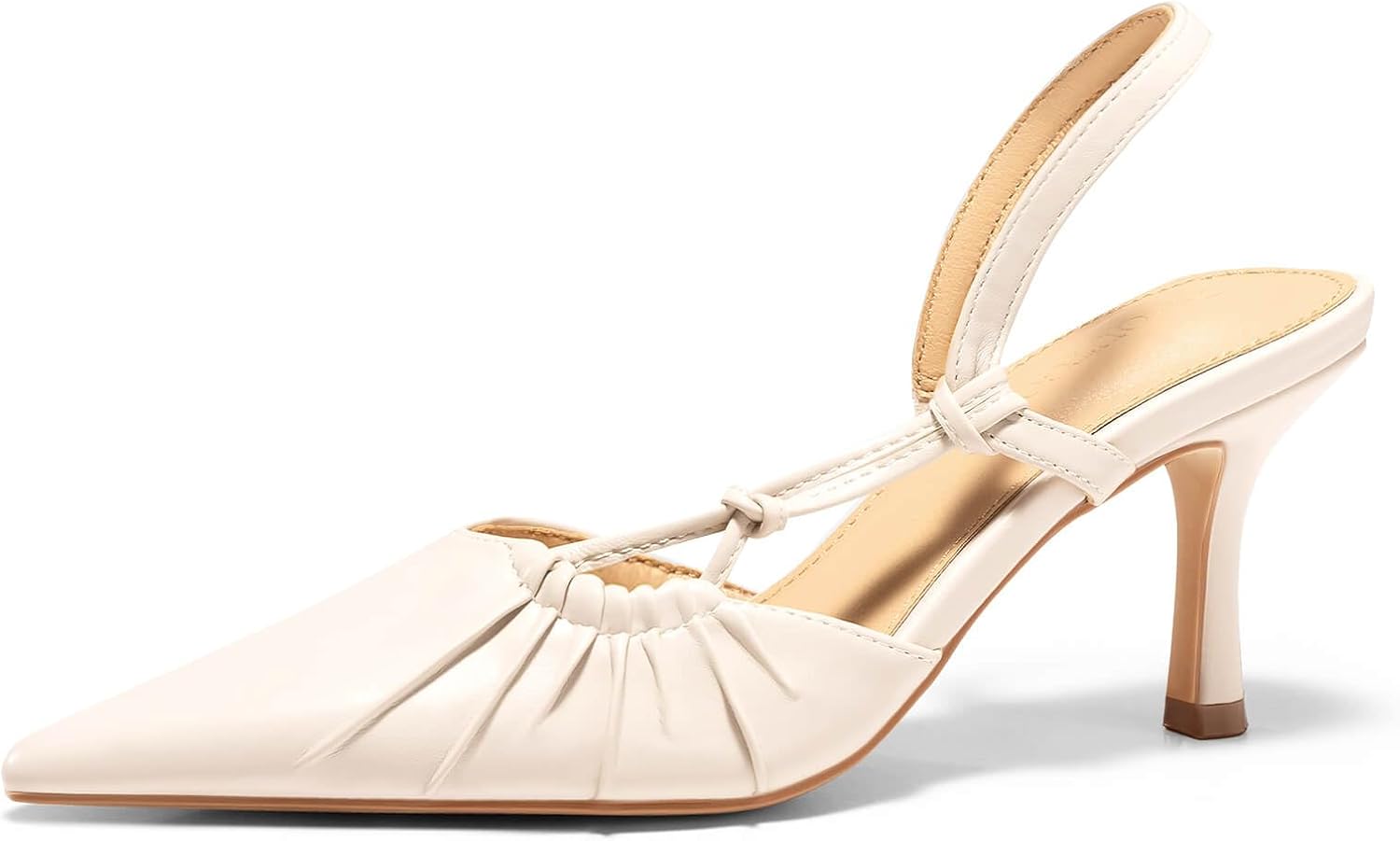 Coutgo Womens Slingback Kitten Heels for Elegant Occasions