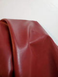 Burgundy Soft Faux Vegan Leather Fabric Sheet - 4 Yards