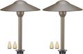12V Landscape Path Lights Warm White 2-Pack - Durable Bronze 3W G4