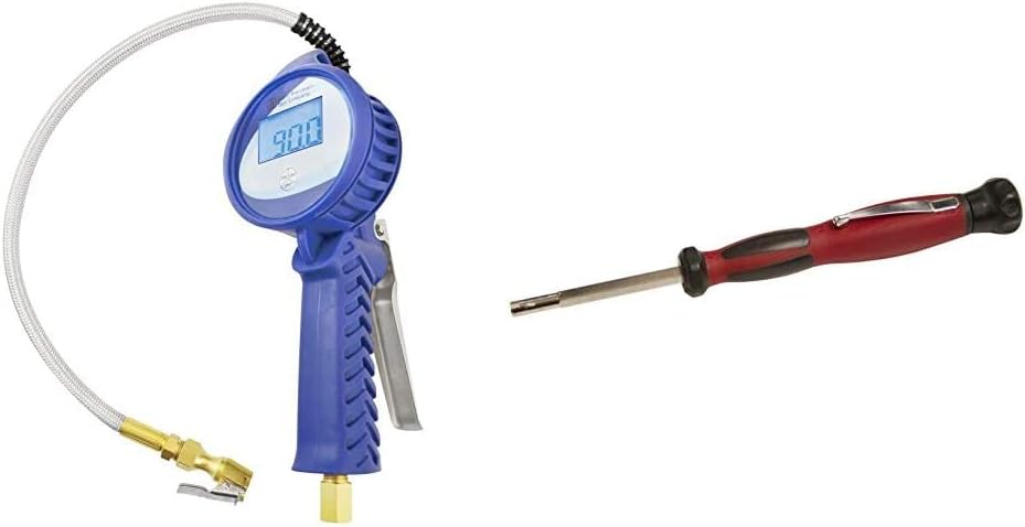 Astro Pneumatic Digital Tire Inflator with Valve Core Tool Bundle