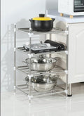 AOBOO Stainless Steel Kitchen Storage Rack - 4/5-Tier Multipurpose Organizer