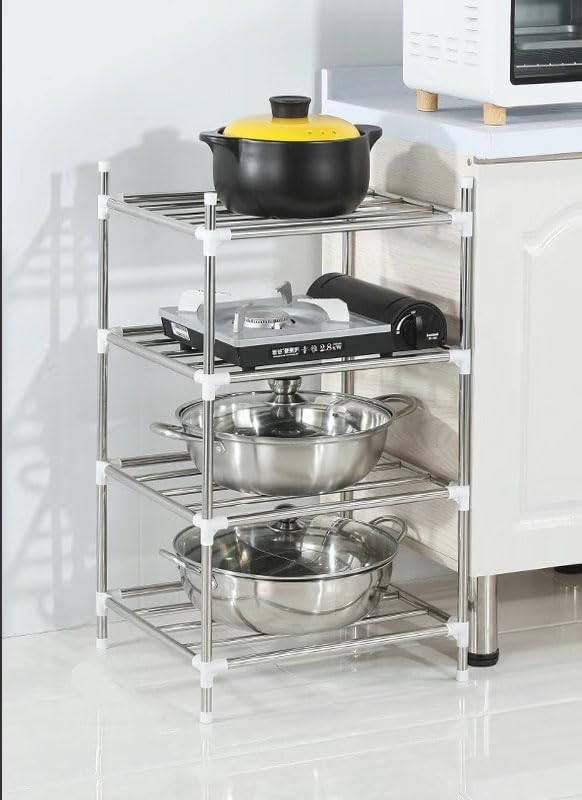 AOBOO Stainless Steel Kitchen Storage Rack - 4/5-Tier Multipurpose Organizer