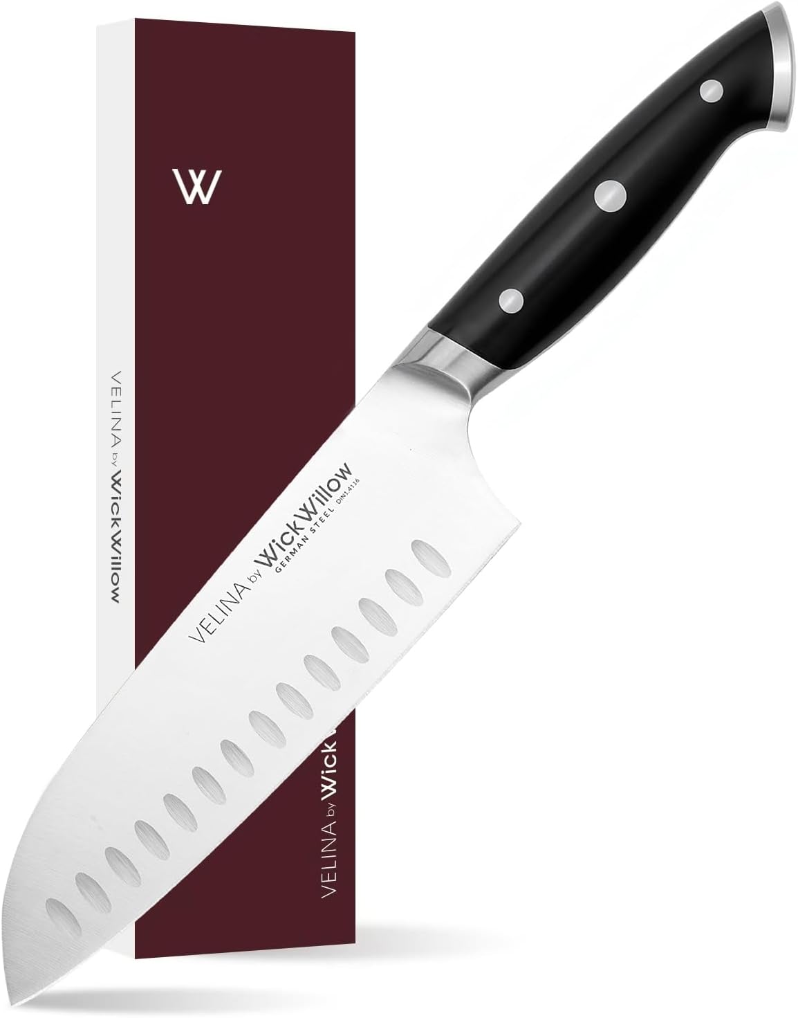 7 Santoku Knife with Razor Sharp German Steel for Precision Cutting