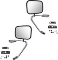TRQ 2 Piece Manual Side Mirror Set for 1980-91 Ford F150 and 1987-91