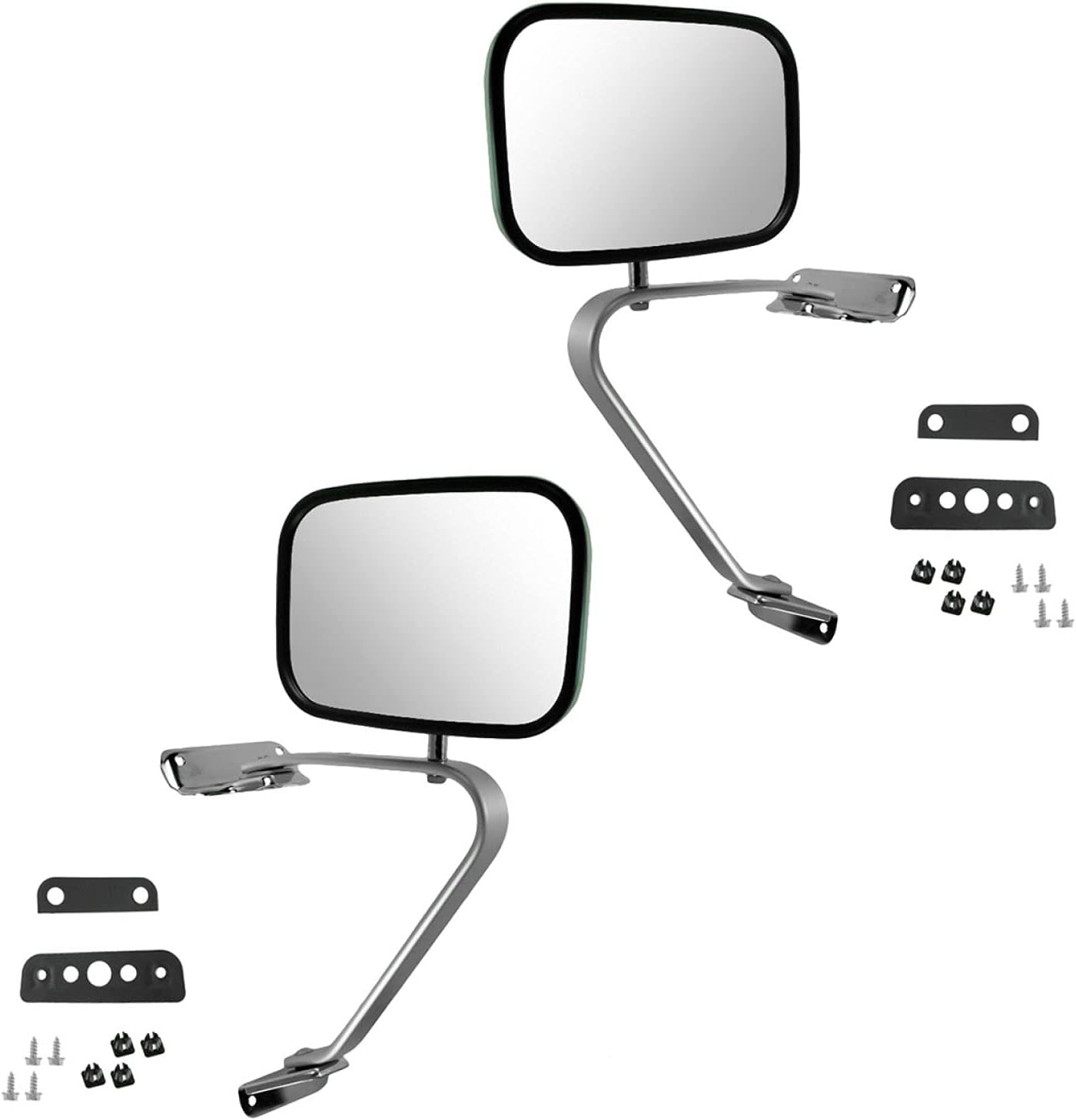TRQ Driver and Passenger Side Mirror Assembly Set for Ford