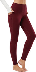 fleece lined leggings thermal high waisted yoga pants - warm winter