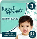 Rascal + Friends Premium Diapers Size 3 - Nighttime Leak Protection