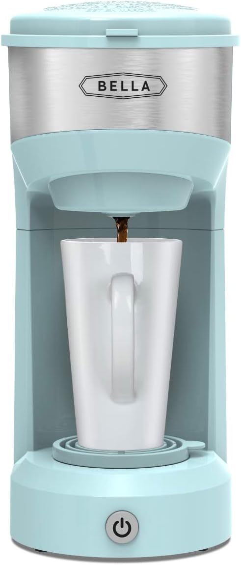 BELLA Dual Brew Coffee Maker - Brew K-cups or Ground Coffee with Ease!