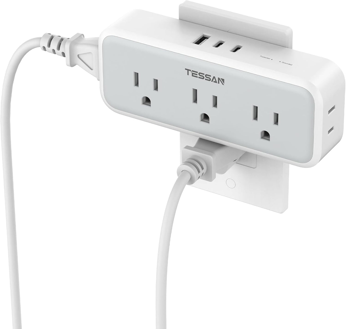 Multi Plug Outlet Extender with USB C Ports for Home Office