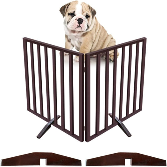 Dog Gate 2 Panels - Foldable Indoor Fence for Small Pets