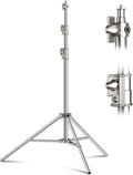 9.2 FT Stainless Steel Photography Stand - Heavy Duty Studio Tripod