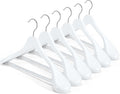 HOUSE DAY Solid Wood Coat Hangers for Women - Wide Shoulder Suit